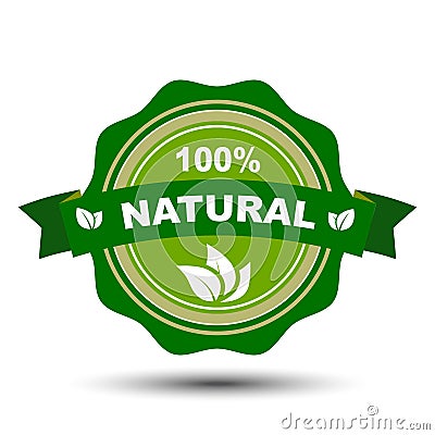 100 percent natural - vector Stock Photo